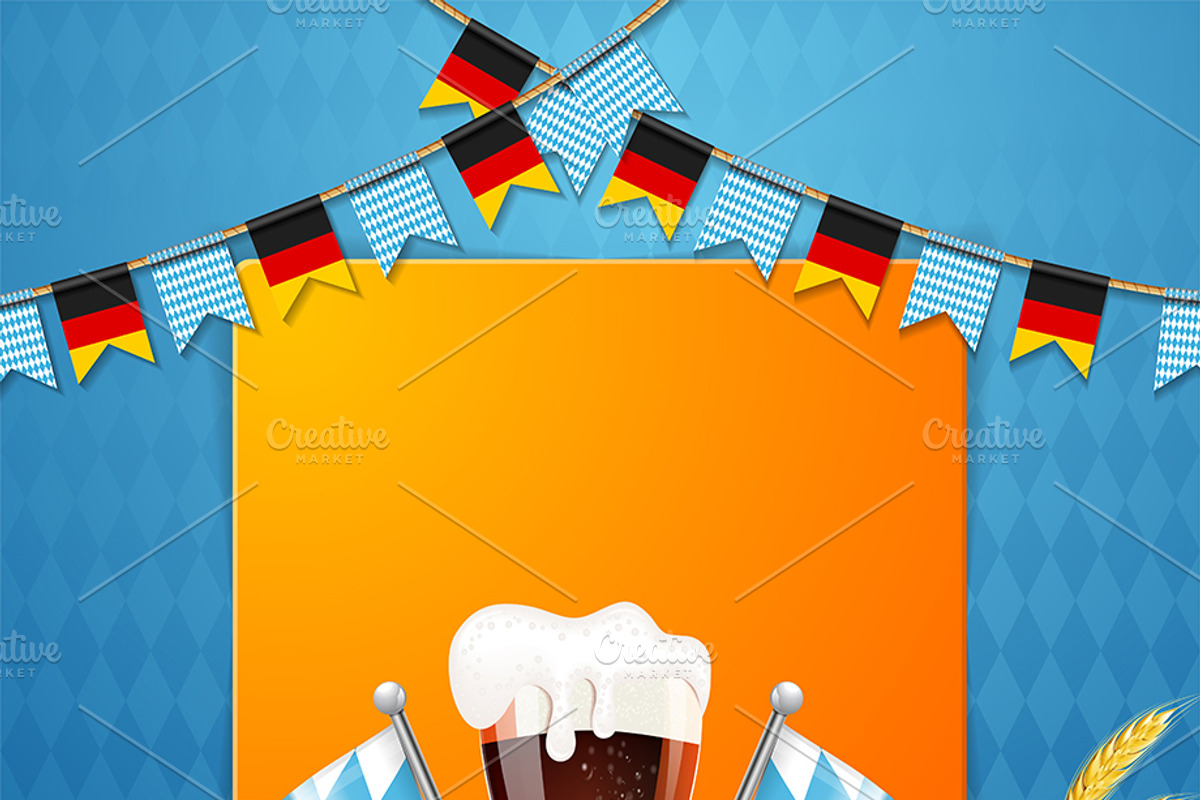 Oktoberfest Beer Festival Party Post, a Food Illustration by TAlex (Photo 2 of 6)