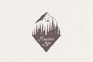 Hand Drawn Mountain Logos