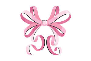 Ballet accessorie. Pink bow and long, an Object Illustration by the8monkey