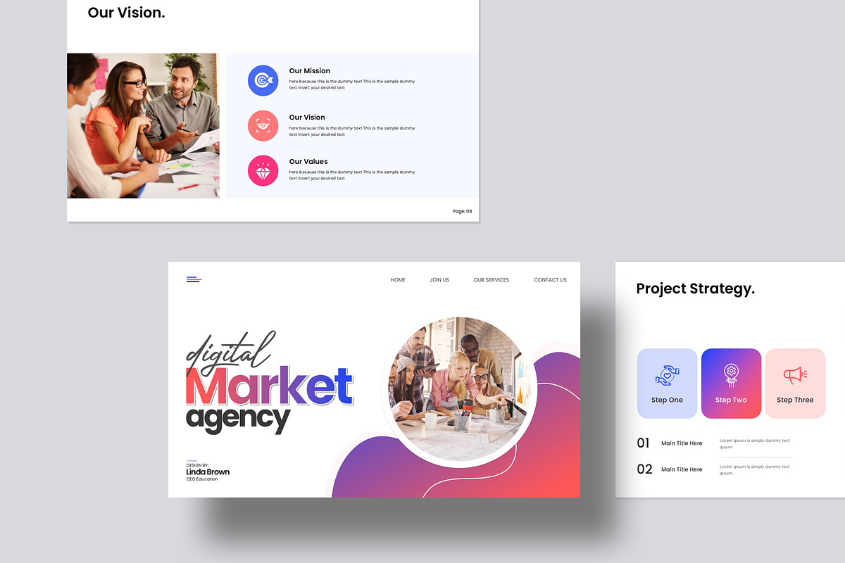 Digital Market Agency Presentation, a Presentation Template by Creatiya Type (Photo 3 of 7)