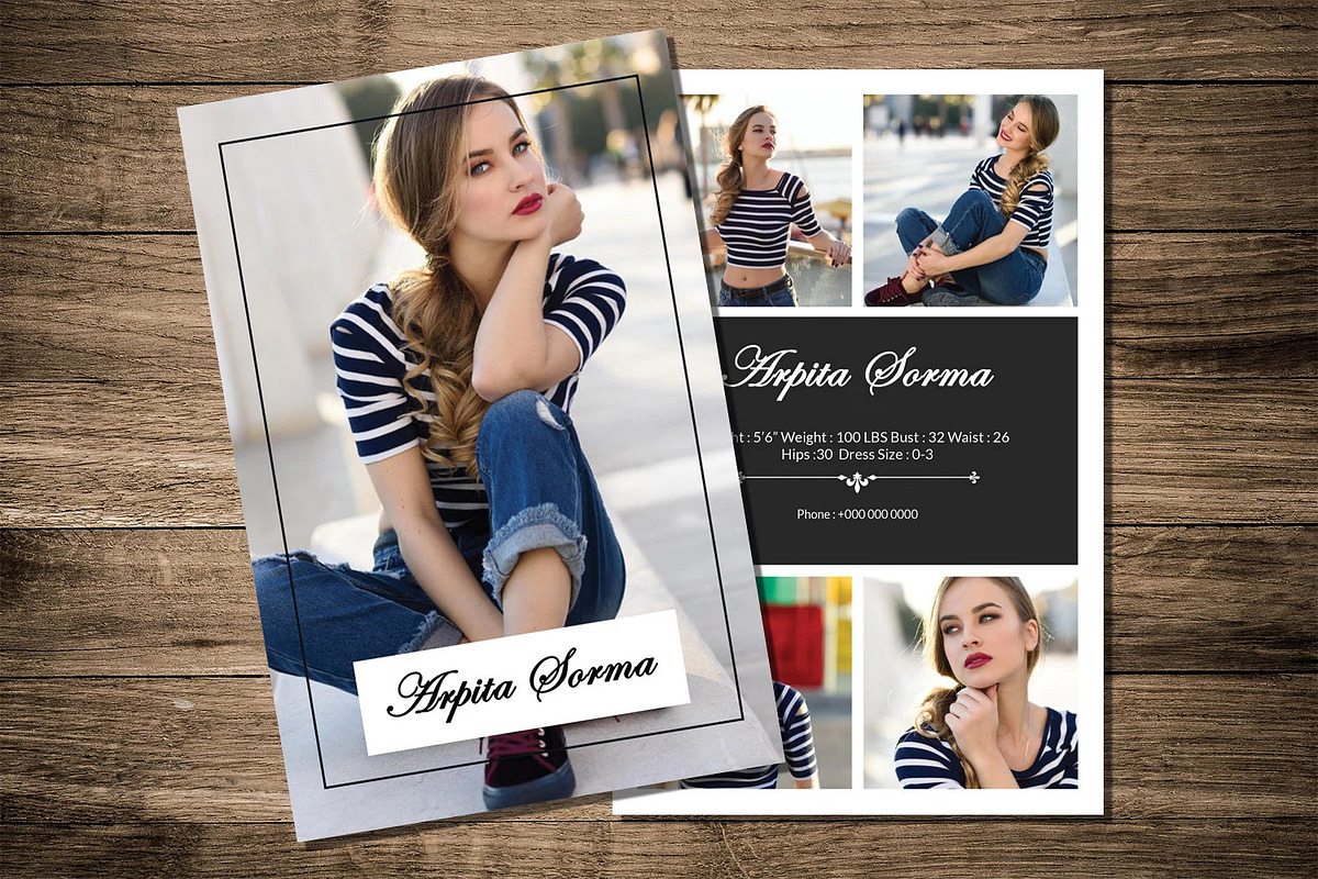 Model Comp Card Template, a Card Template by Template Shop (Photo 5 of 5)