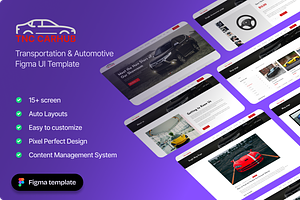 TNC CarHub – Transportation Figma UI, an UI Kit Template by TNCFlow