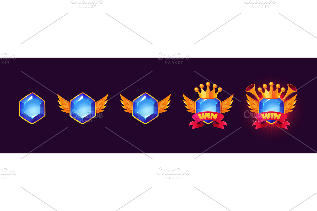 Cartoon game icon upgrade. Gradual, an Object Illustration by YummyBuum