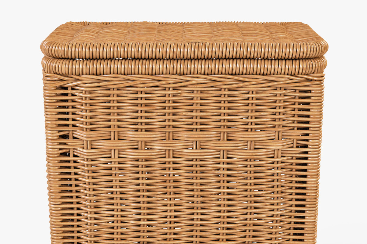 Wicker Laundry Hamper 08 Natural, an Object 3D Model by Markelos (Photo 3 of 10)