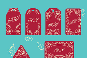 Elegant victorian swirl gift's tag