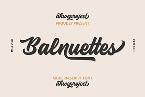 Balnuettes - Modern Script