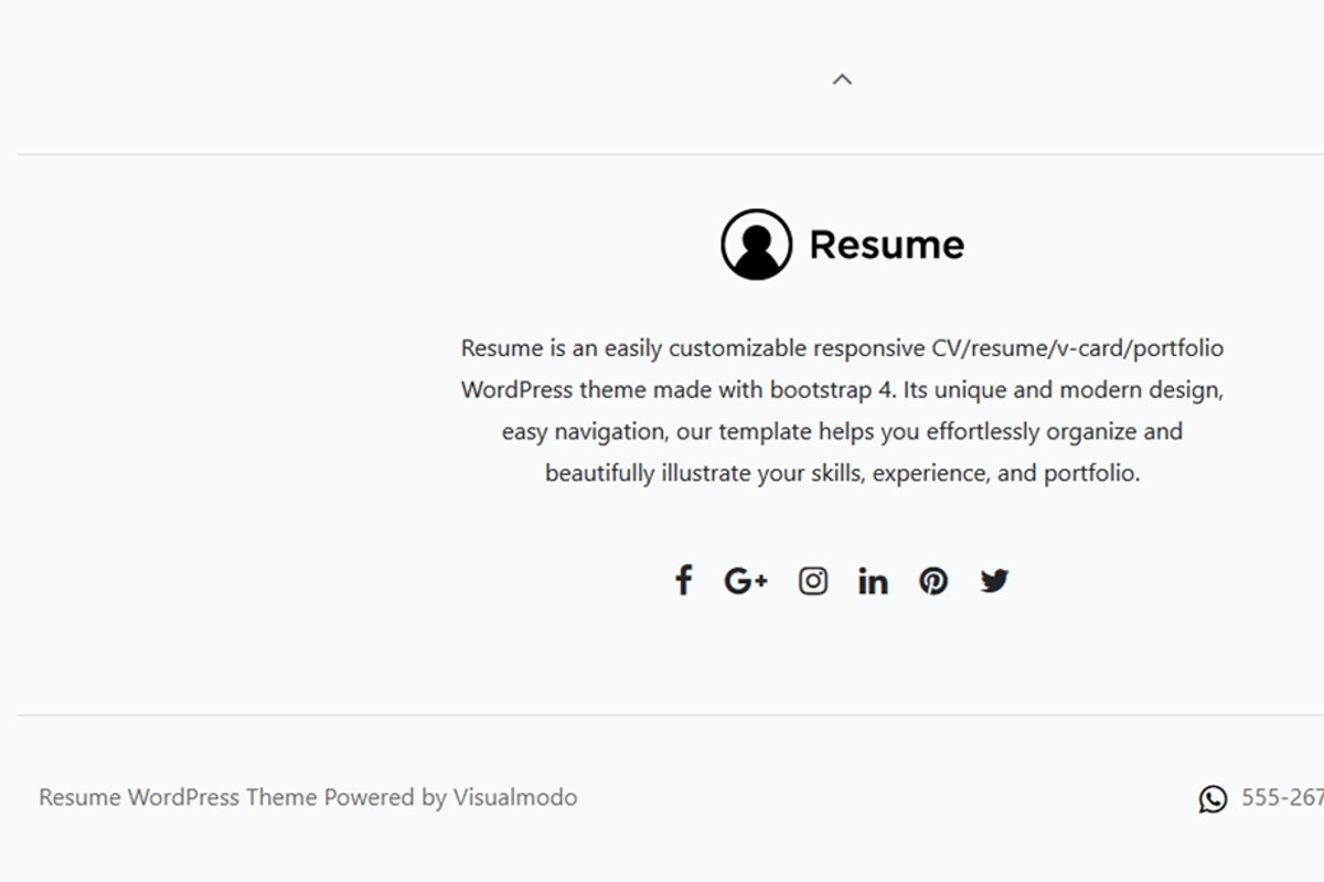 Resume CV & Portfolio WordPress Theme