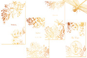 Gold Card templates and floral items, a Card Template by AnastasiyaOleynik (Thumbnail 5 of 9)