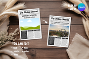 Vintage Newspaper Template, a Magazine Template by ZoloDesignHub (Thumbnail 3 of 8)