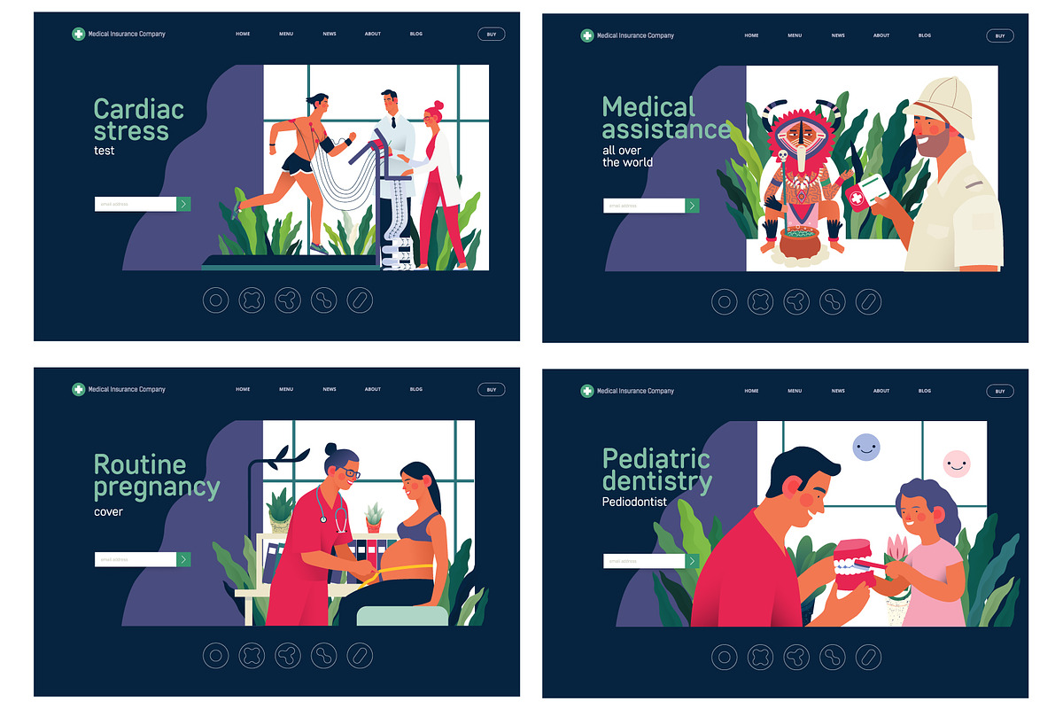 Part 1 Medical website illustrations, a Healthcare Illustration by Grivina's shop (Photo 24 of 37)