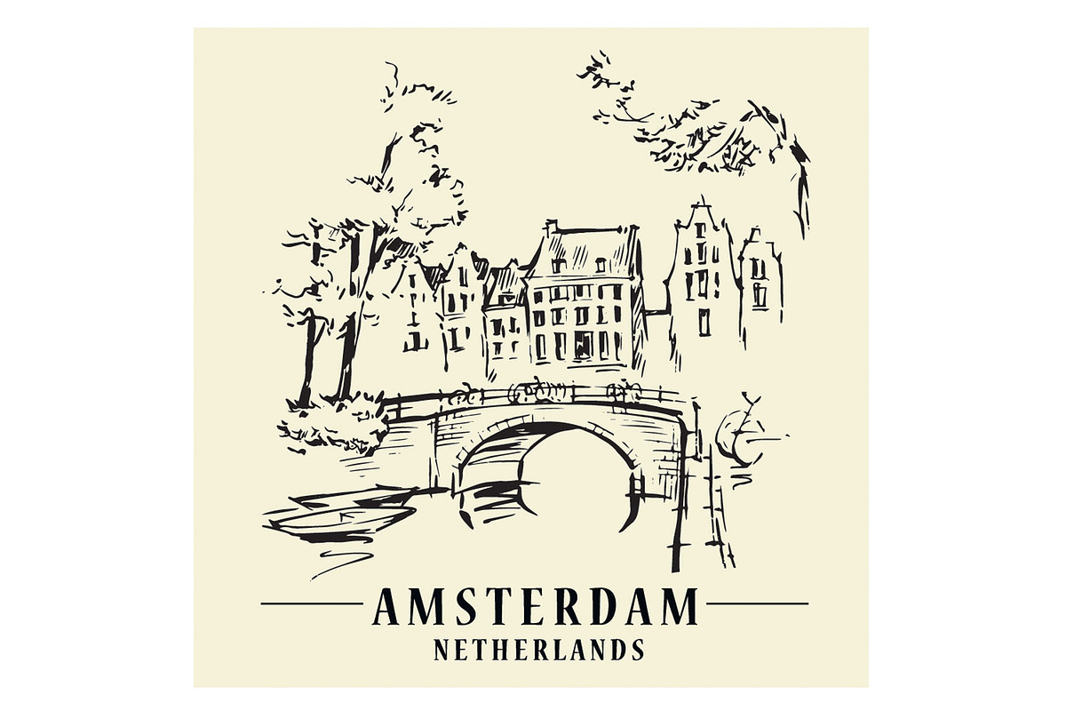 Amsterdam Hand Drawn Sketches, an Illustration by Penndpaper (Photo 11 of 16)
