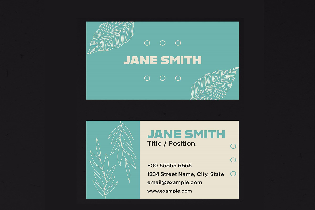 Minimalist Business Card Leaves, a Templates & Theme by studiogstock (Photo 2 of 3)