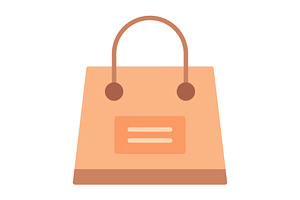 Shopping Bag Flat Icon, a Duotone Icon by Pexelpy