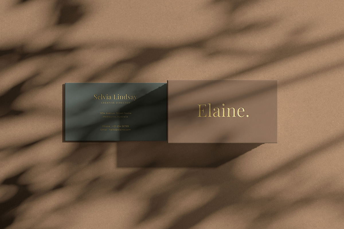 Elaine || Business Card Mockup, a Product Mockup by JafarNation (Photo 9 of 9)