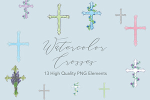 Watercolor Crosses