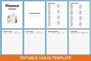 Finance Tracker Canva Template