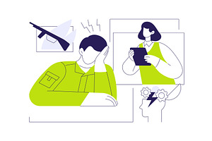 Post-traumatic stress disorder, a Healthcare Illustration by Visual Generation