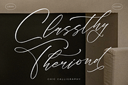 Classthy Theriond Chic Calligraphy, a Script Font by Storytype Studio (Thumbnail 1 of 15)