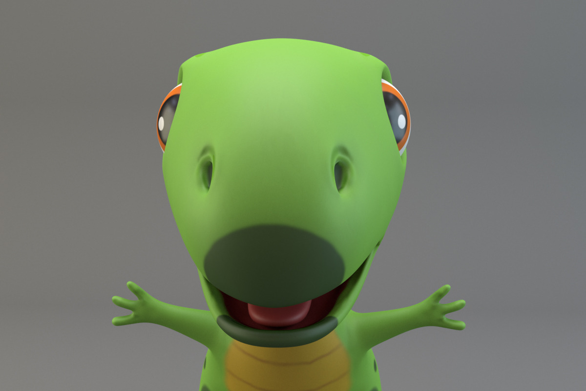 Cartoon Dinosaur, an Animal 3D Model by XYZ Space (Photo 4 of 6)