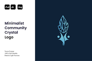 Minimalist Community Crystal Logo, a Branding & Logo Template by Luxury Logos