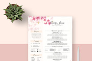 Water Color CV-Resume Template *C, a Resume Template by Showy68 Template (Thumbnail 2 of 5)