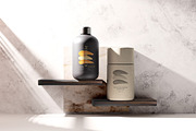 Dark Plastic Cosmetic Mockup Bundle, a Cups & Container Mockup by pmvch (Thumbnail 23 of 111)