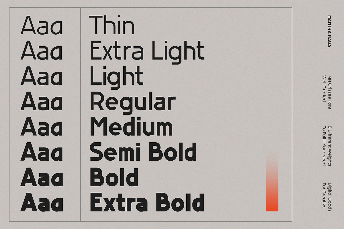 MN Grissee - Sans Serif Font Family, a Sans Serif Font by Mantra Naga (Photo 11 of 16)