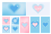 Aura Heart Gradient posters Vector, a Decorative Illustration by MariiaVD (Thumbnail 2 of 4)
