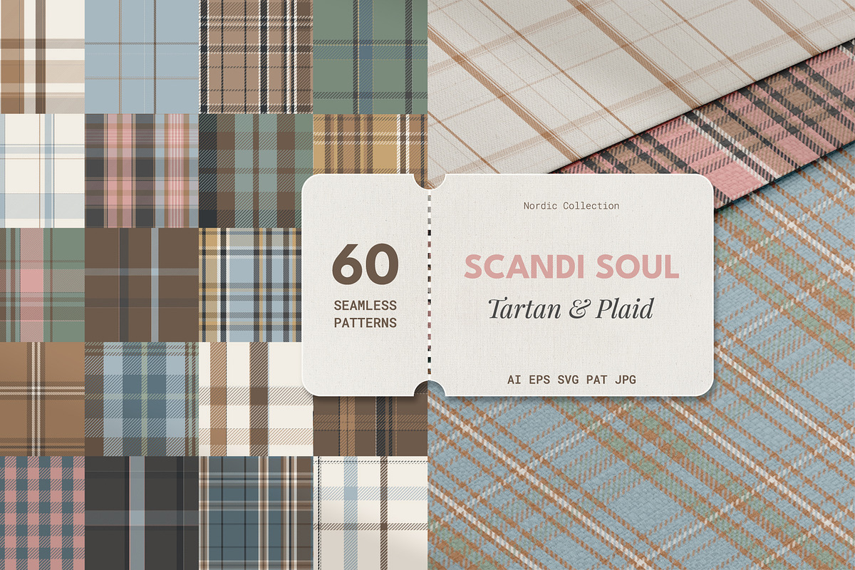 60 Scandi Tartan & Plaid Patterns, a Pattern Graphic by IuliiaSavko (Photo 1 of 14)