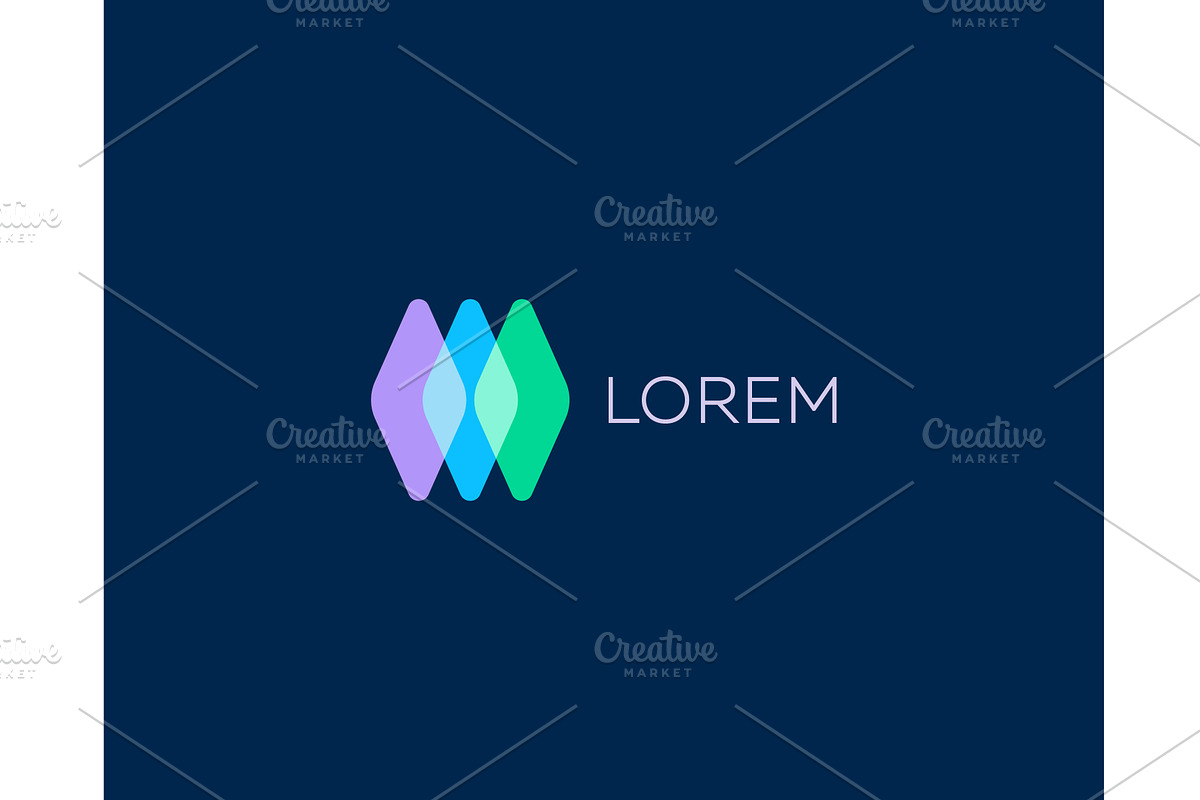 Abstract overlap rounded rhombus, a Templates & Theme by Himalia1