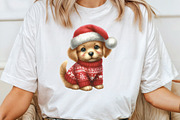 Cute Christmas Farm Animals Clipart, an Illustration by CraftArtStudio (Thumbnail 4 of 6)