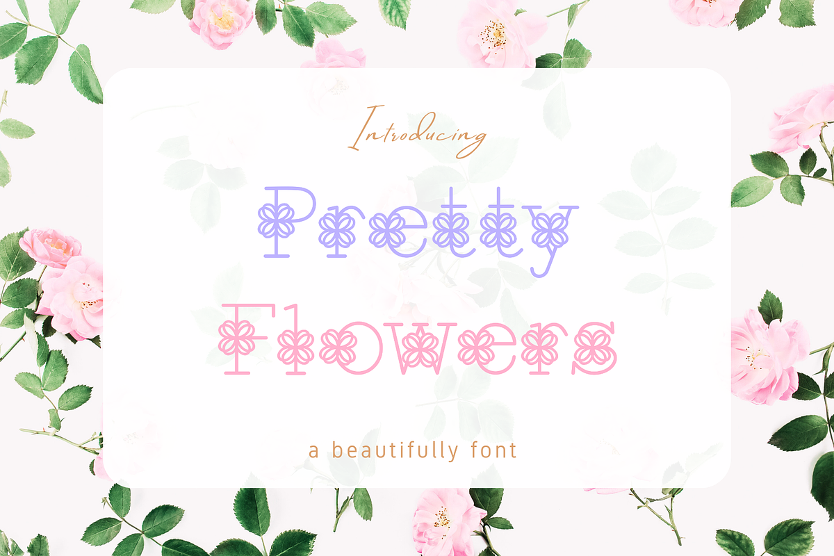 Pretty Flowers Font, a Script Font by Cutie_Kate_Studio (Photo 4 of 11)
