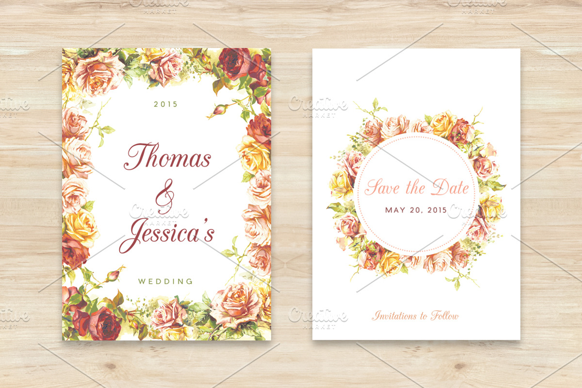 Floral Save The Date, an Invitation Template by HipFonts (Photo 1 of 2)