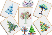 Cute Doodle Christmas Tree Clipart, an Illustration by Creative Art (Thumbnail 4 of 9)