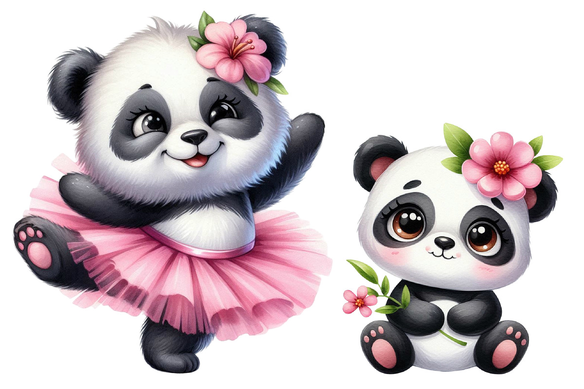 Panda, Baby Panda, Little Panda, an Illustration by Designworld (Photo 5 of 6)