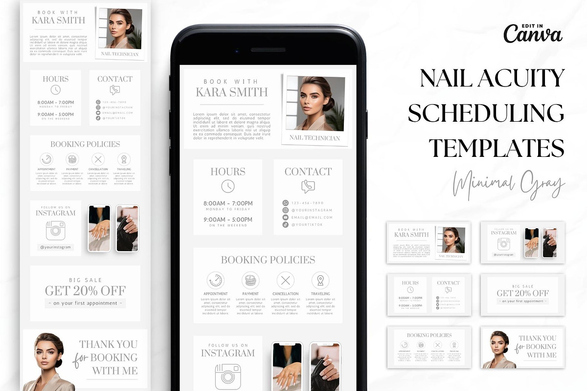 Nail Tech Acuity Scheduling • Canva, a Websites & App Template by OniriqveDesigns (Photo 1 of 8)