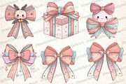 Pastel Kawaii Christmas Bow Clipart, an Illustration by DreamCafeArt (Thumbnail 6 of 8)