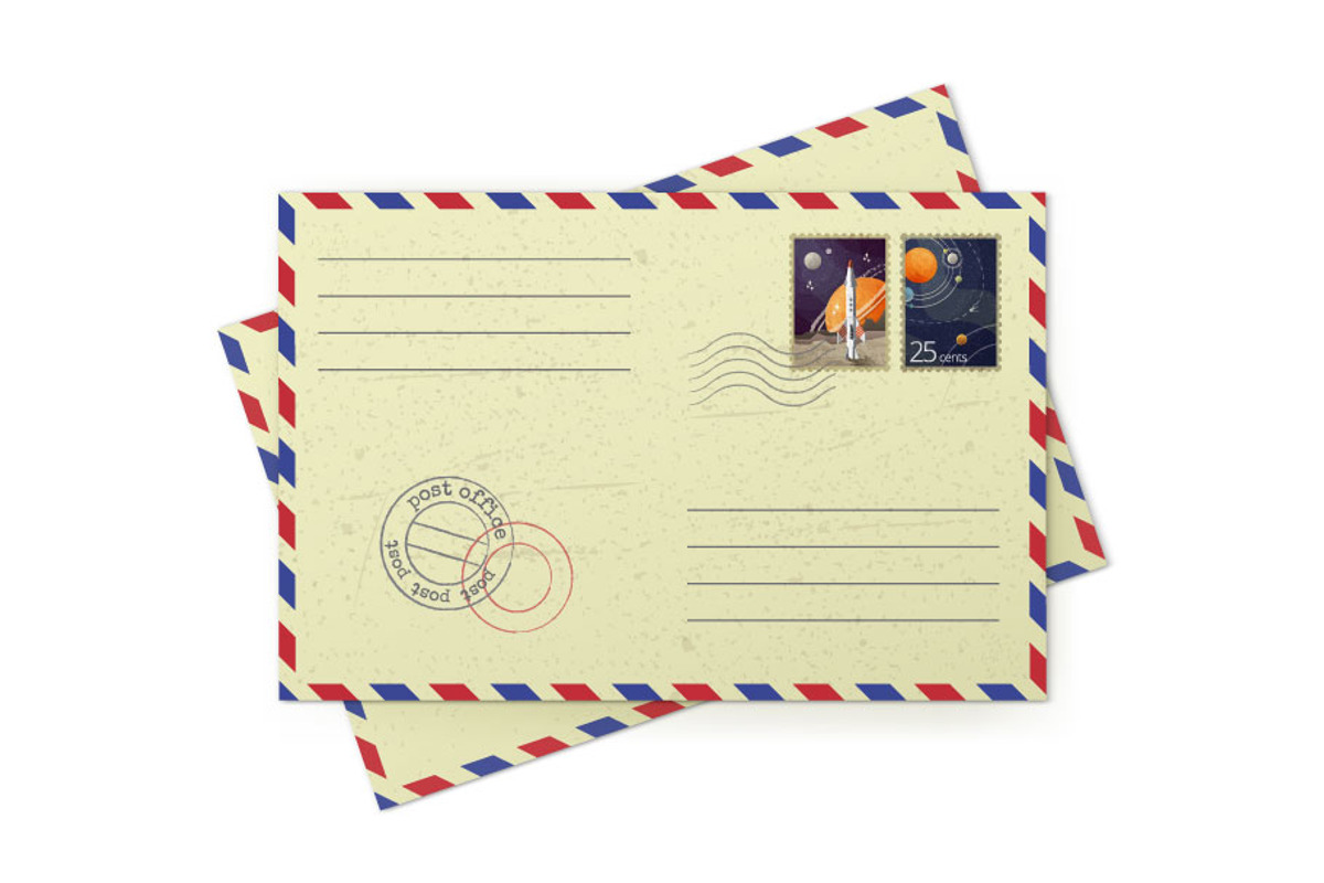 Vintage Space Postage Stamps, a Decorative Illustration by Zonda (Photo 5 of 7)