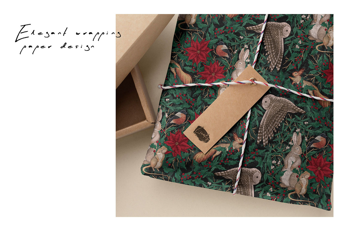 CHRISTMAS FOREST - patterns & motifs, an Animal Illustration by Liiafis (Photo 15 of 15)