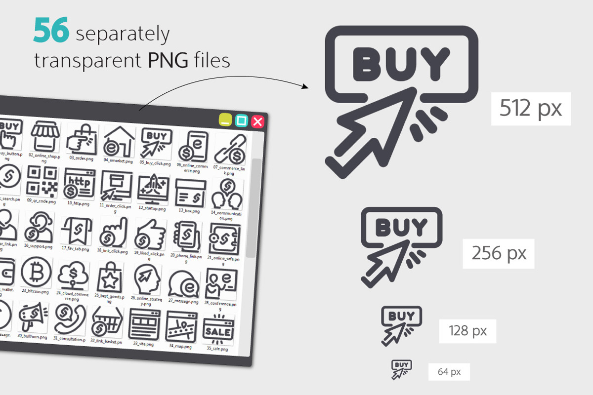 E-commerce Line Icons Set, an Outline Icon by Voysla's Shop (Photo 3 of 4)