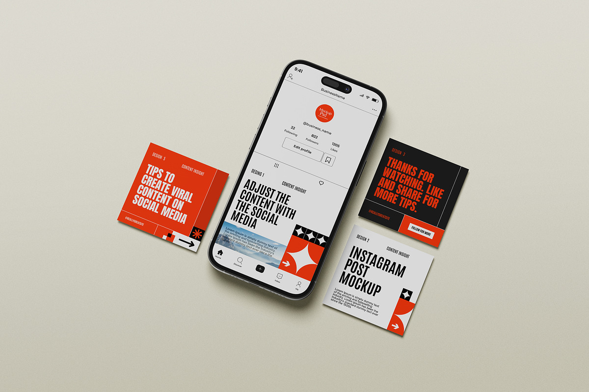 Instagram Post Mockup, an iPhone Mockup by Difa Design (Photo 2 of 6)