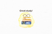 SCHOOL watercolor collection, an Education Illustration by Marina Ermakova (Thumbnail 11 of 11)