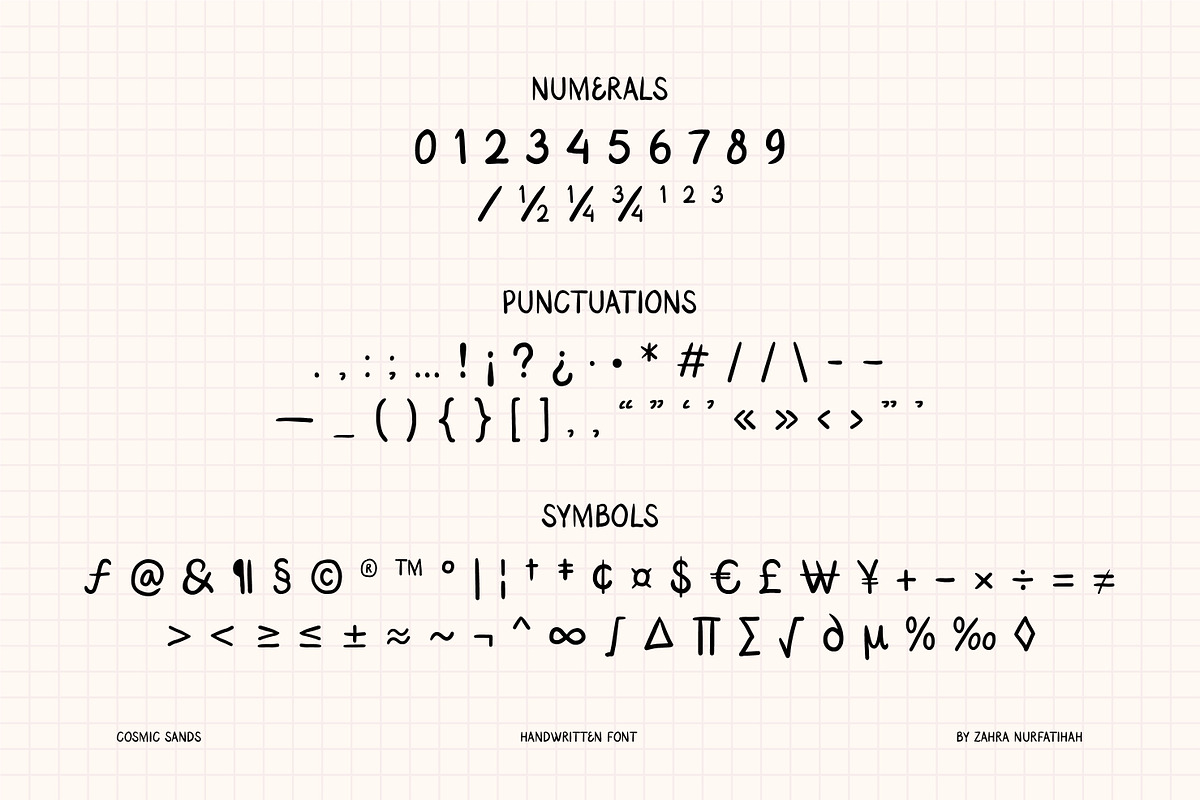 COSMIC SANDS - Handwritten Font!, a Handwritten Font by Artflorara (Photo 11 of 12)