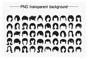 Hairstyle and Wig Illustrations Set, an Illustration by Designfour (Thumbnail 2 of 7)