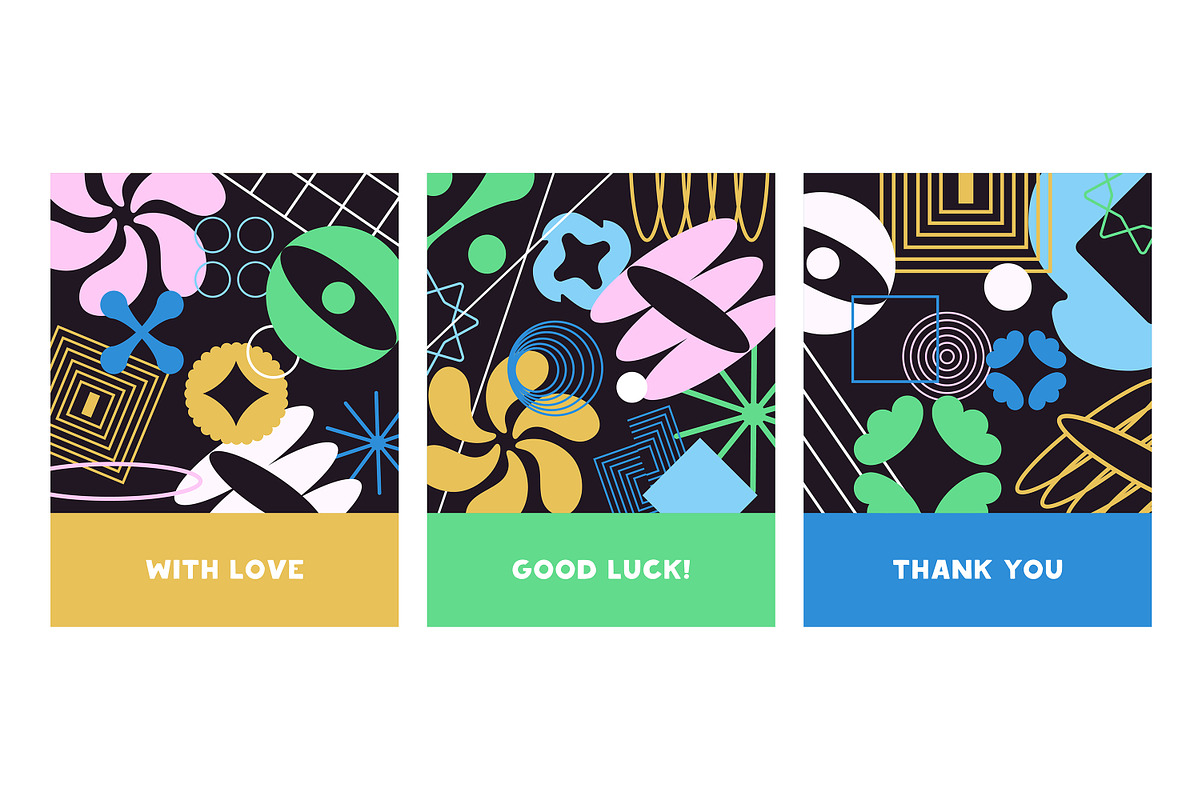 Brutalism shapes set + backgrounds, a Decorative Illustration by PaperTrident (Photo 5 of 9)