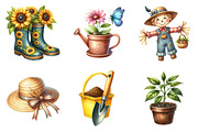 Gardening Day Watercolor Clipart, a Graphic by CitraGraphics (Thumbnail 3 of 4)