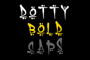 DOTTY BOLD CAPS, a Handwritten Font by Beau Hopps Design (Thumbnail 1 of 9)