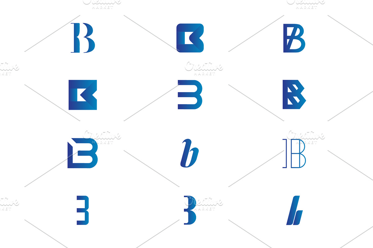 12 B Letter Logos - Vector & Mock-Up, a Branding & Logo Template by Multiple (Photo 4 of 5)