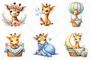 Baby Giraffe Watercolor Clipart, an Illustration by DreamPrint404 (Thumbnail 5 of 6)