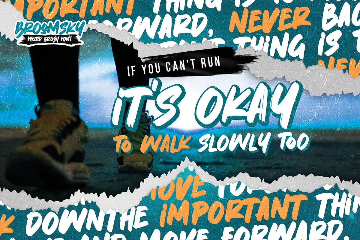Broomsky – Weird Brush Font, a Handwritten Font by Almarkhatype (Photo 3 of 8)